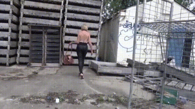Lady Sonia Explores Warehouse Naked & In Heels!