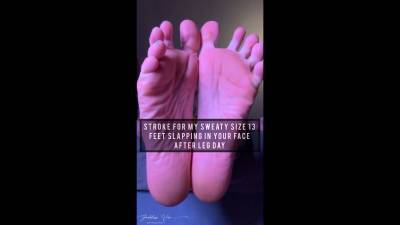Stroke For My Sweaty Size 13 Feet Slapping In Your Face After Leg Day