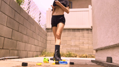 Crushing Toy Truck Combat Boots