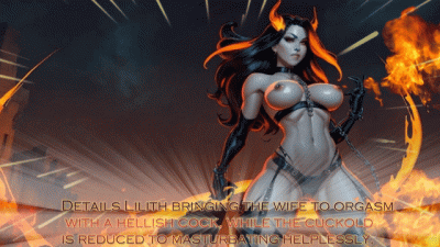 I Bring Your Wife Lilith Bringing The Wife To Orgasm With A Hellish Cock, While The Cuckold Is Reduced To Masturbating Helplessly