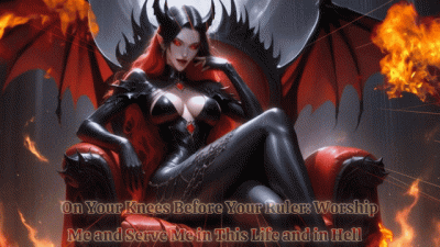 On Your Knees Before Your Ruler: Worship Me And Serve Me In This Life And In Hell
