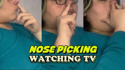 Nose Picking Watching TV