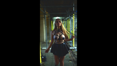 Strutting Around In Latex- Cherry Tart Latex Fetish, Public And Flashing