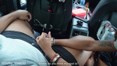 BBC Bust A Fat Load All Over My Petite Soles Inside Car