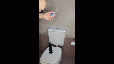 Watch Me Squirt In The Bathroom With My Black Dildo
