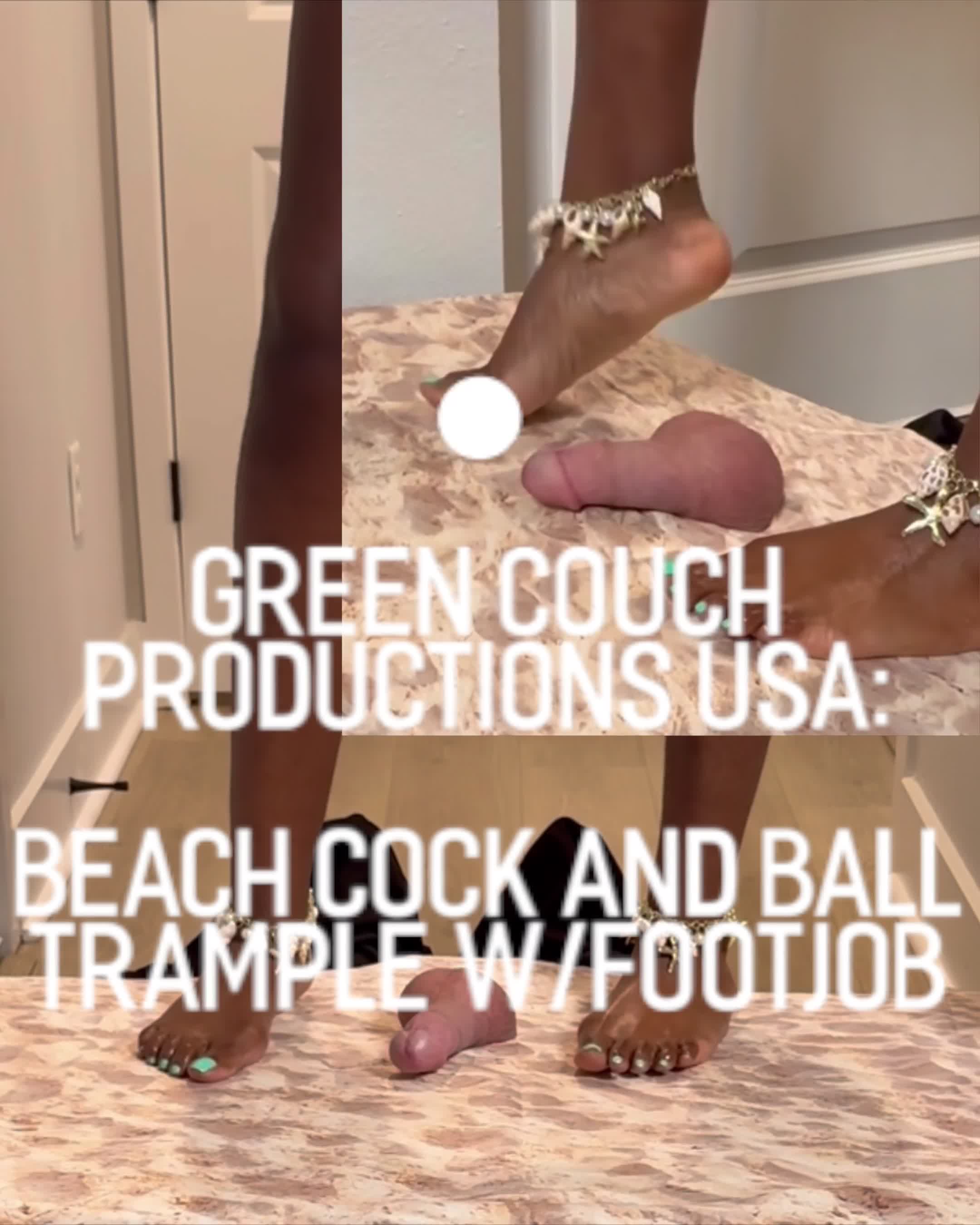 Beach Cock And Ball Trample W/Footjob