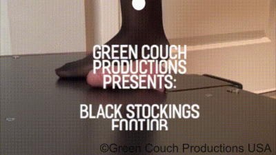 Black Stocking Footjob