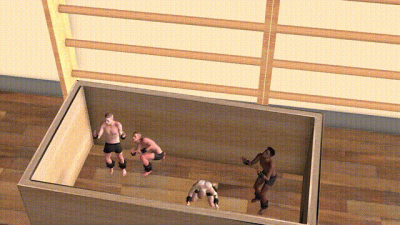 Gorgeous Giant Ebony Woman Stomping On Little Men During Dance Aerobics (Clip Part 1)