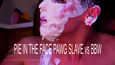Pie In Face! BBW Slaps, Strips, & Whips Pawg Slave Glimmertits: Pied