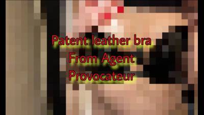 Shiny Patent Leather Lingerie. 36D Cup