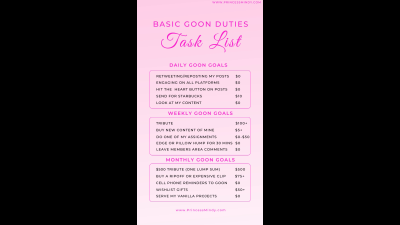 Basic Goon Duties List