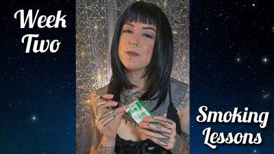 Chainsmoking Goddess At The Bar Smoking Lesson 2!