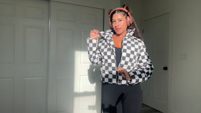 Puffer Jacket And Catsuit