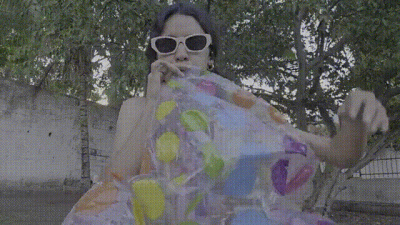 Inflate And Deflate Beach Ball In The Garden