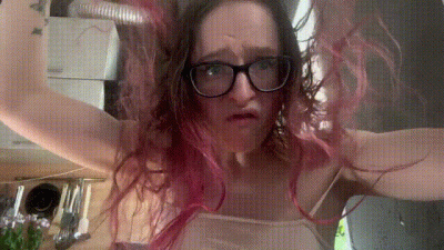 Tangled Colored Hair, Try To Comb Hair, Play With Hair, Pull Hair, Do Hair Styles