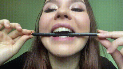 Black Pencil Biting