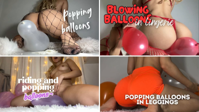 Blowing And Popping Balloons- Compilation