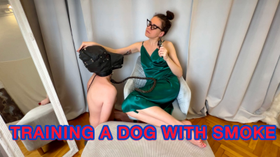 Mistress In Green Humiliates And Smokes Right Into The Mask Of A Naked 1080 Eng Sub