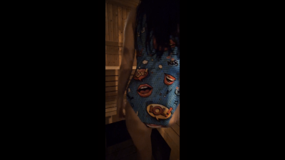 Getting High In The Sauna And Play With My Pussy