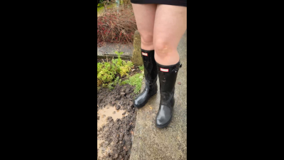 Two Stuck Muddy Wellies