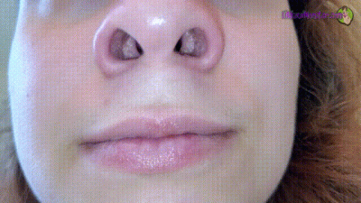 4K Nose Flare Extreme Close-Up