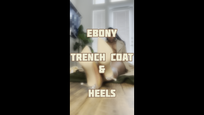 Ebony Trench Coat And Heels