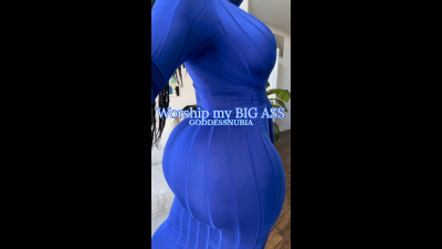 Worship My Ass In A Blue Dress