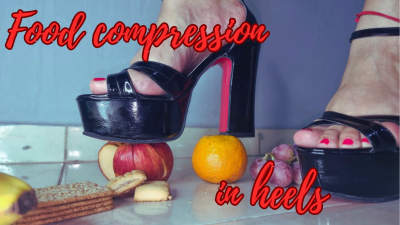 Compressing Food With My Heels Until They Explode