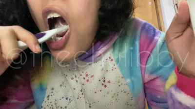 Brushing My Teeth In My Pajamas