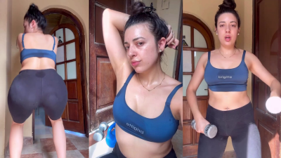 Sweaty Workout - Licking, Sniffing & Showing My Dripping Body