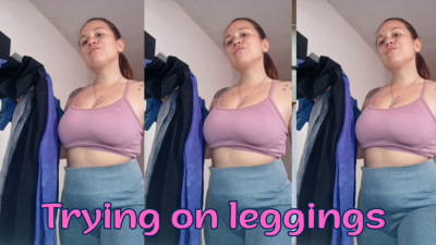Trying On Ultra-Tight Leggings... Which Ones Accentuate My Butt And Cameltoe The Most?