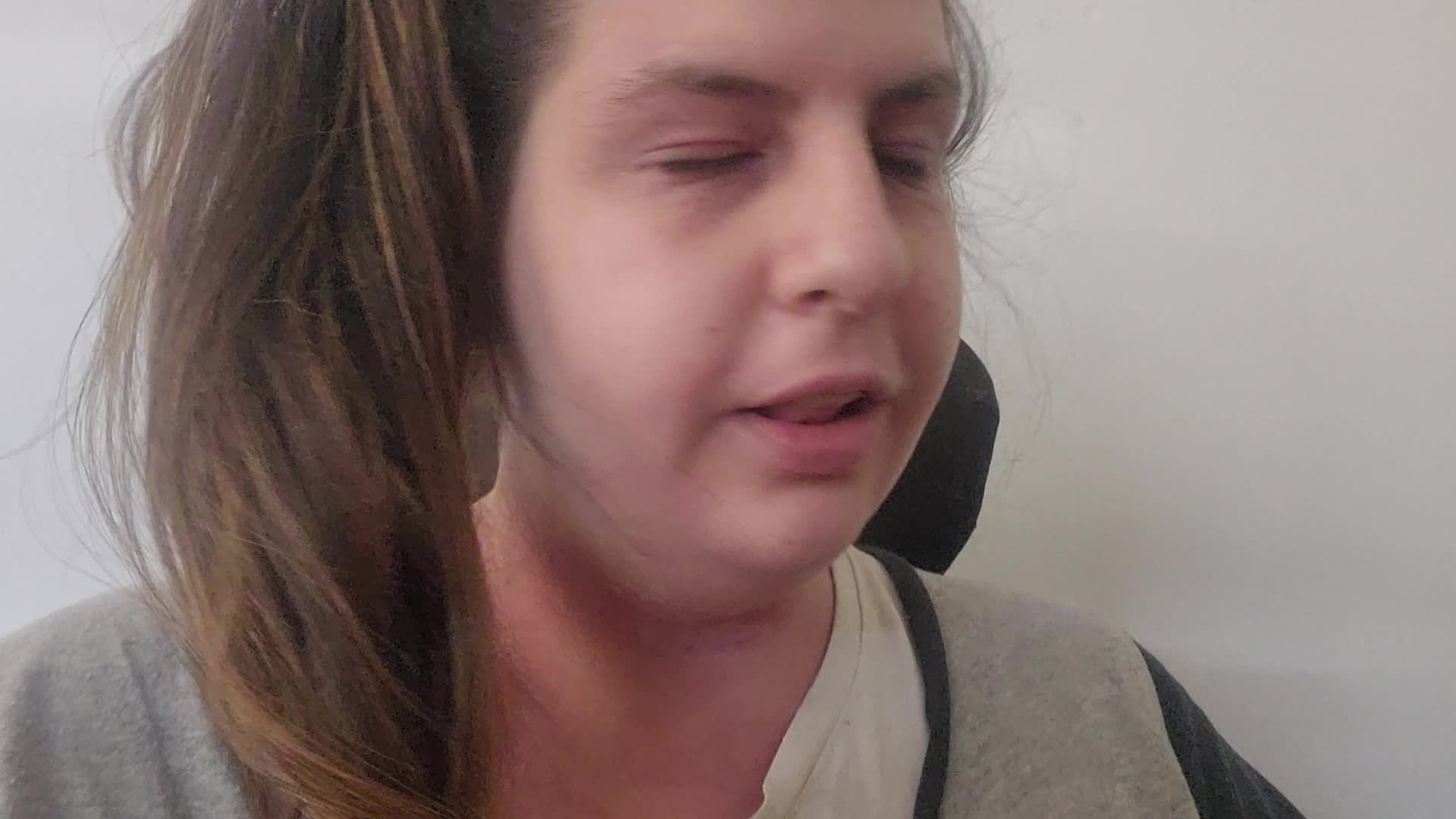 Chubby Hairy Girl Touching Her Pussy