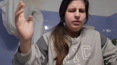 Brushing My Fingers With A Toothbrush Inside My Mouth