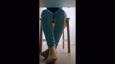 POV: My Feet In Nylon Socks Ignore You Under The Desk