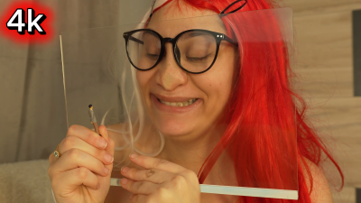 Tiny POV Giantess Presses Against The Glass