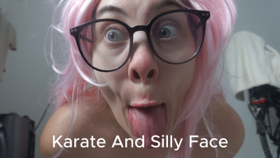 My Stepstep-Sister Is Giving A Karate Demonstration, Flashing Her Naked Body And Making Silly Faces