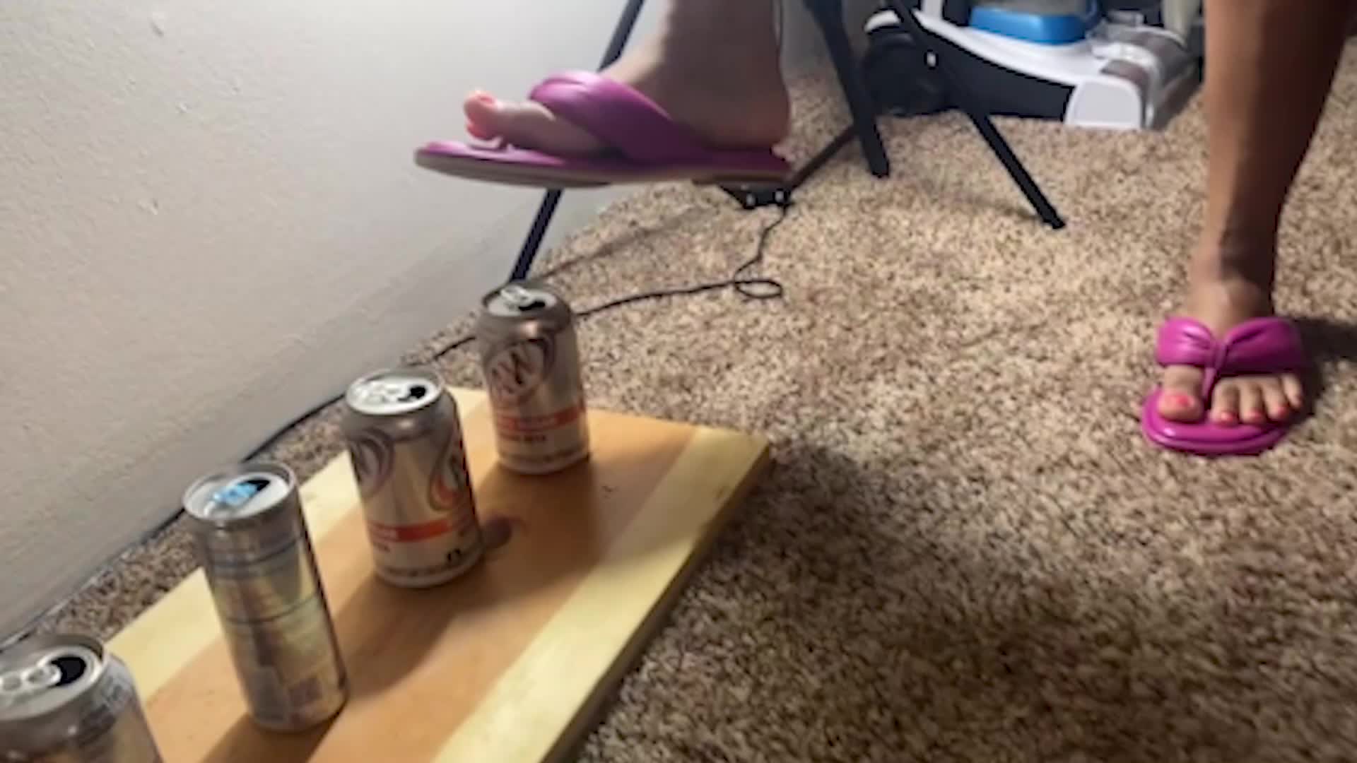 Food And Object Crush- Crushed Beneath My Pink Sandals, Foot Domination, Crush, Sandals, Foot Fetish