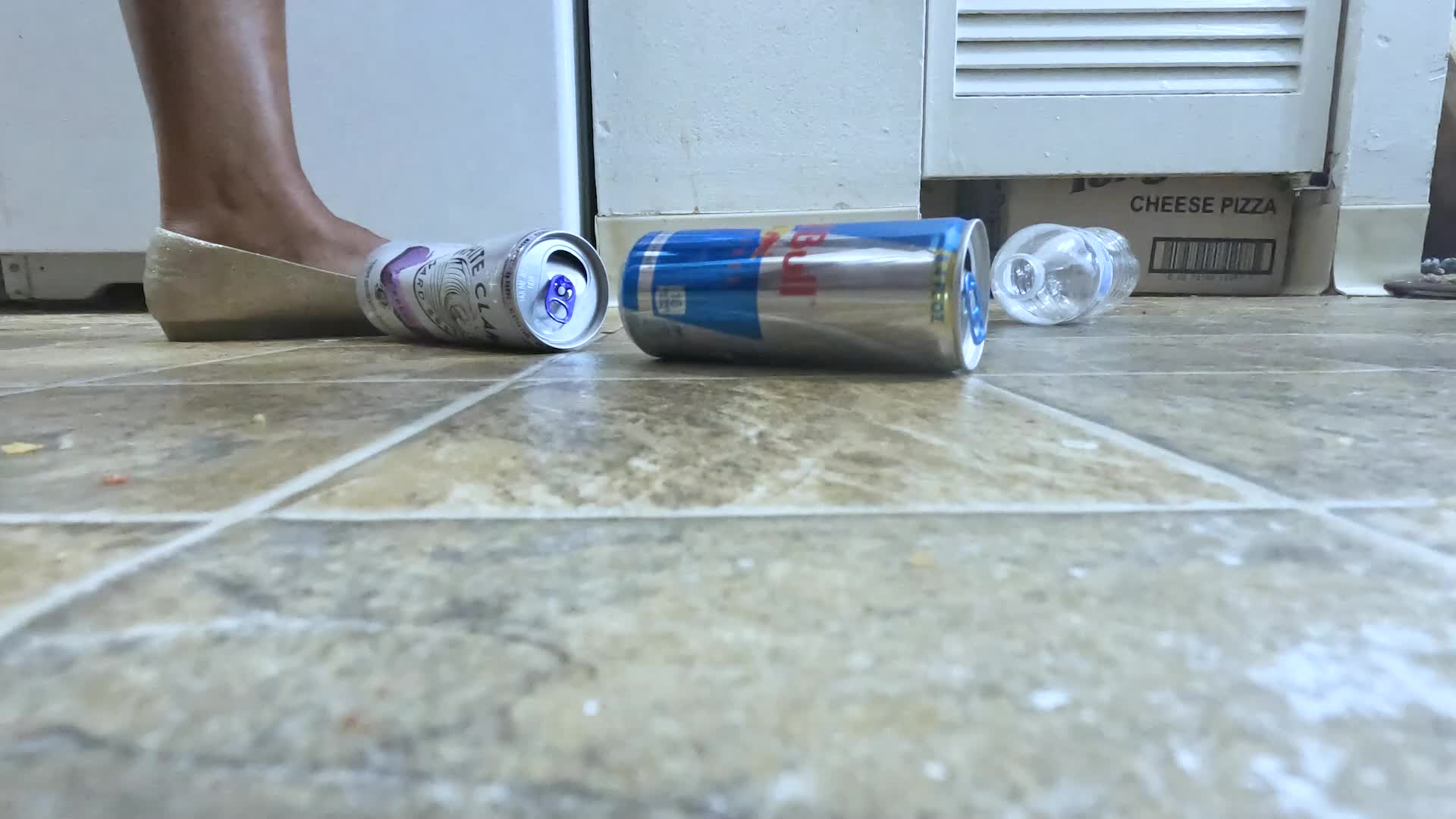 Object Crush- Goddess Crushes Trash Beneath Her Golden Flats, Femdom, Foot Domination, Goddess Worship