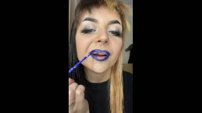 Blue And Silver Lipstick