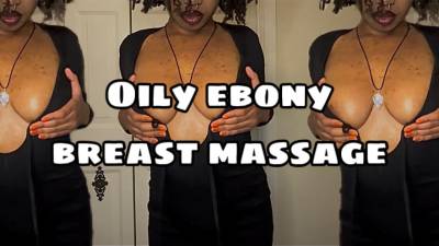 Oily Ebony Breast Massage