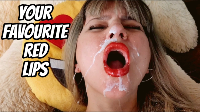 Red Lips! Handjobs! Cum On My Face