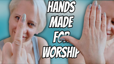 Sensual Hand Licking: Natural Beauty, Veins, Soft Skin Glist