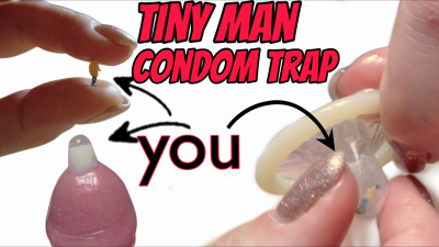 POV Giantess Blowjob With Tiny Man In Condom Tip
