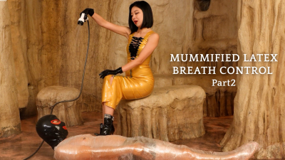 Mummified Latex Breath Control (Part 2): Cold Water Breath Control