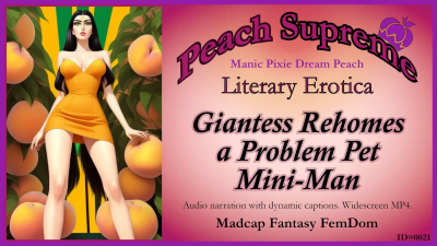 0021 Giantess Rehomes A Problem Pet Mini-Man MP4 Dynamically Captioned Narration Widescreen