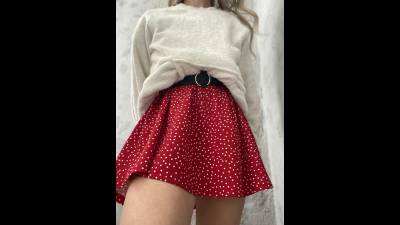 Upskirt Tease With White Panties