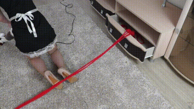 Attack Of The Evil Ropes On A Maid With A Vacuum Bed And Vibrator