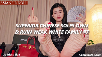 Chinese Goddess Foot Domination- Asian Superiority Crushes White Family History Lesson Trampling Face Sstep-Mothering Asian Findom