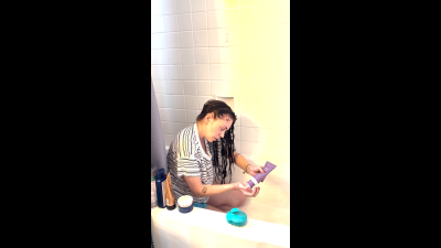 Flipped Hair Washing, Shampoo Twice, Condition. Deep Conditioning Mask