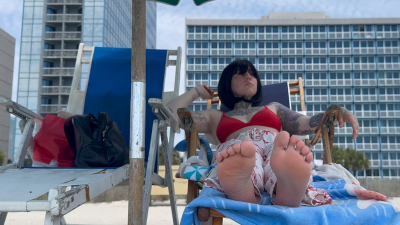 Beach Barefoot Feet- Your Only Focus Is Mistress Sortari's Feet- Femdom POV Foot Worship Feet